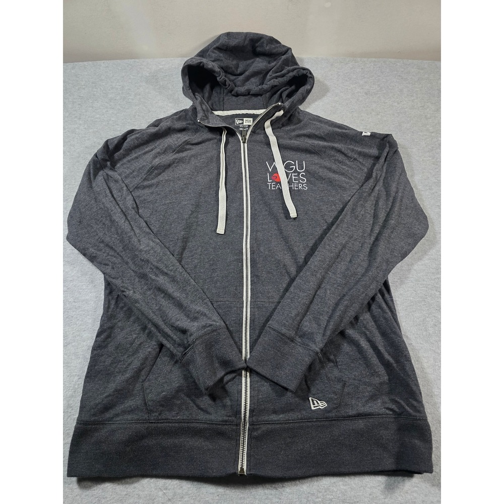 New Era WGU Loves Teachers Zip Up Hoodie Charcoal Grey 2XL Mens LNEA511